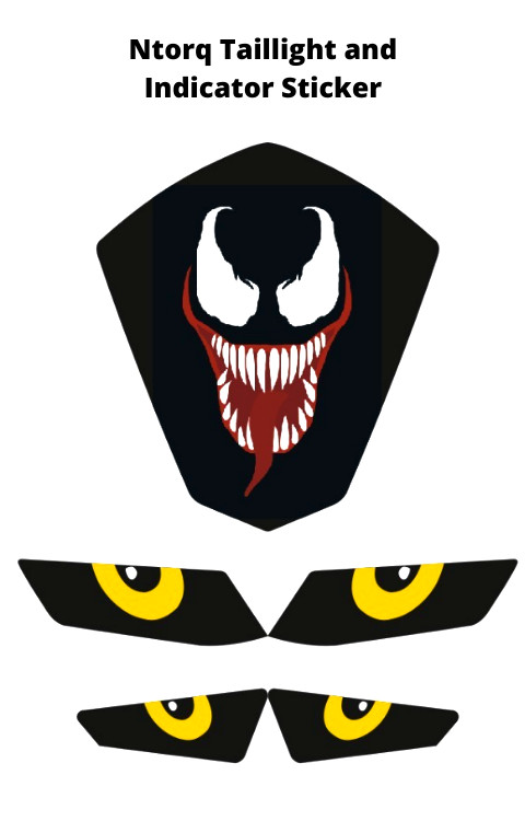 TVS Ntorq Venom Decal For Taillight | Ntorq Indicator  Sticker